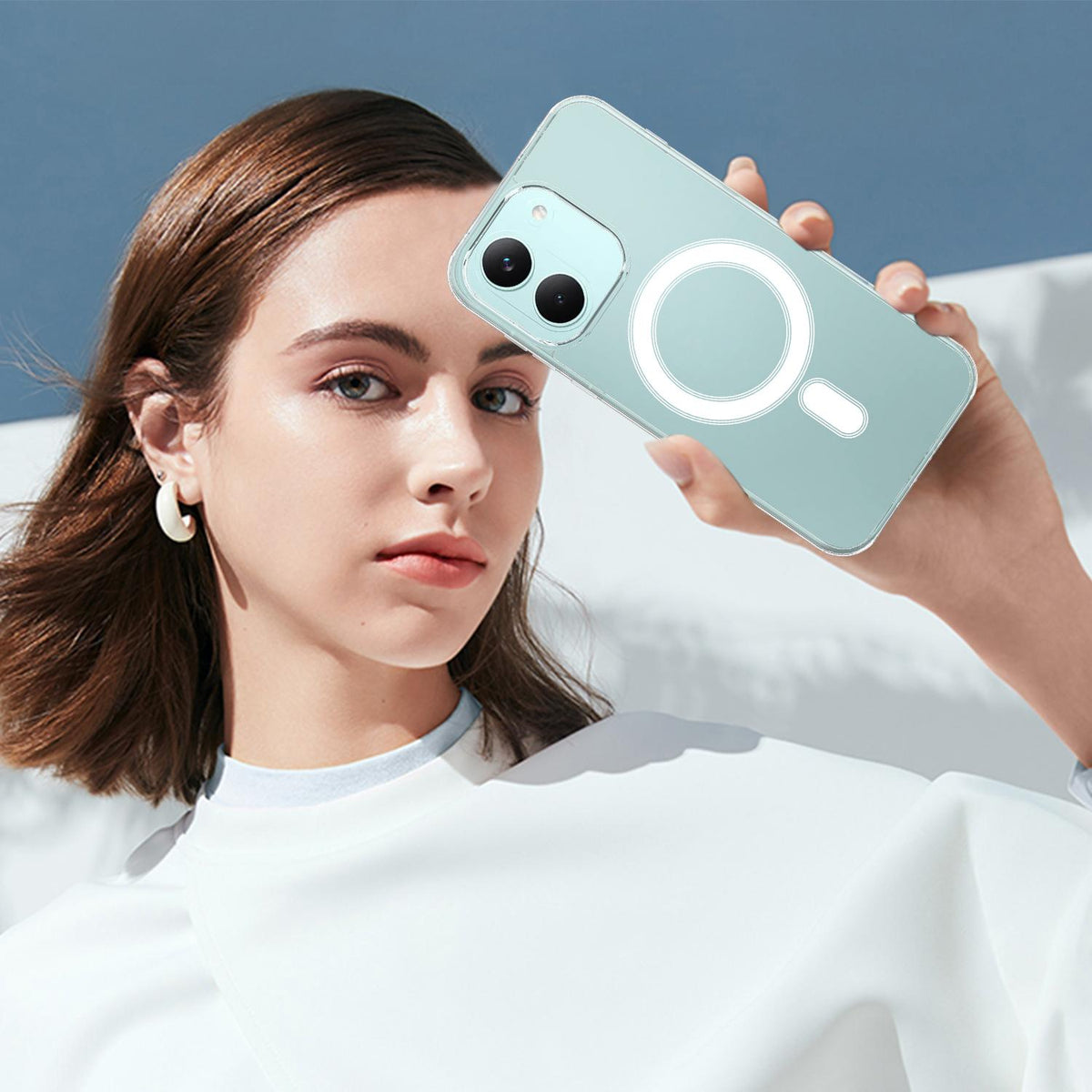 For Redmi Turbo 5 / Poco X8 Pro 5G MagSafe Clear Acrylic PC Hybrid TPU Phone Case - Transparent - EDA009450808A