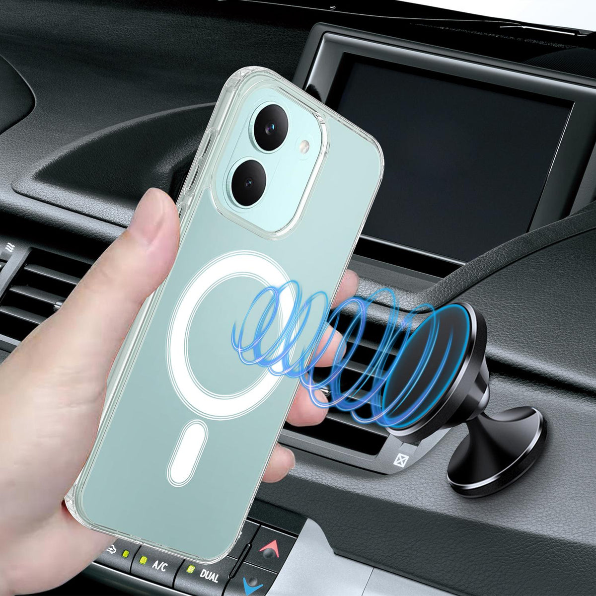 For Redmi Turbo 5 / Poco X8 Pro 5G MagSafe Clear Acrylic PC Hybrid TPU Phone Case - Transparent - EDA009450808A