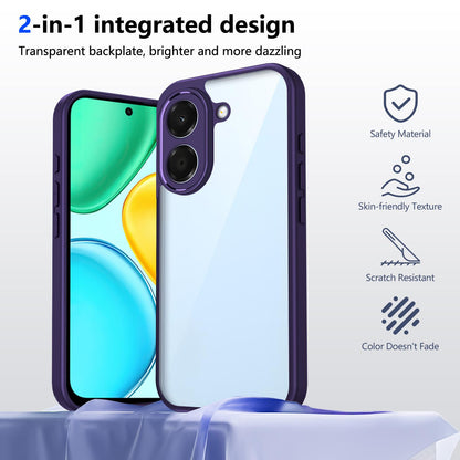 For Honor X7e 4G Matte PC Skin-feel Shockproof Phone Case(Purple)