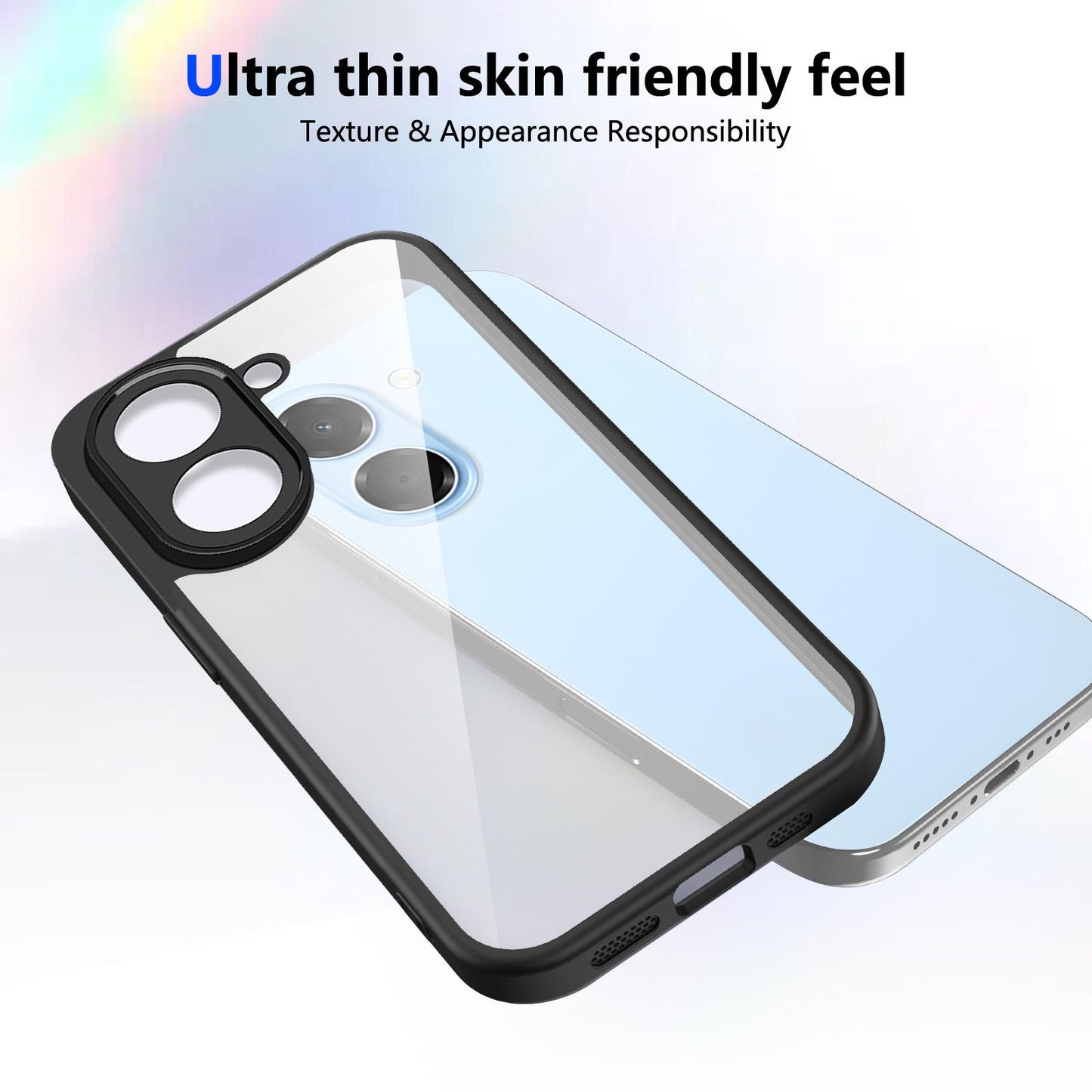 For Honor X7e 4G Matte PC Skin-feel Shockproof Phone Case(Black)