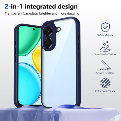 For Honor X7e 4G Matte PC Skin-feel Shockproof Phone Case(Blue)