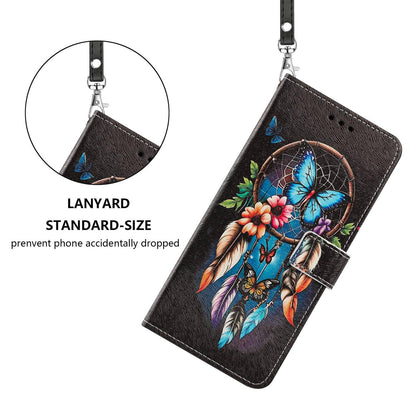 For Redmi K90 Pro Max/Poco F8 Ultra 5G Painted Pattern Vegan Leather Phone Case with Strap(Dreamcatcher)