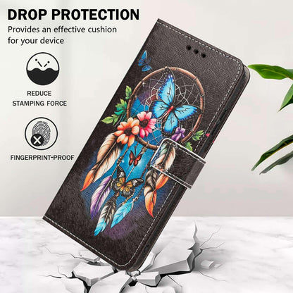 For Redmi K90 Pro Max/Poco F8 Ultra 5G Painted Pattern Vegan Leather Phone Case with Strap(Dreamcatcher)
