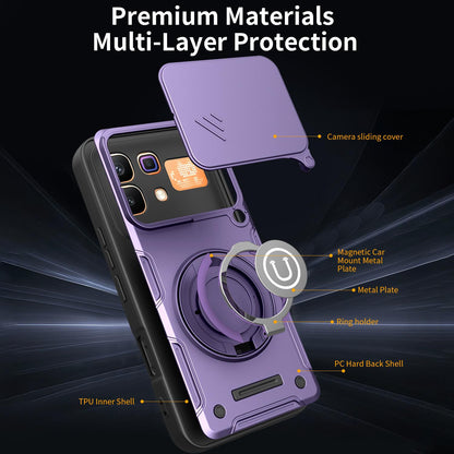 For Infinix Note 60 / Note 60 Pro 5G Sliding Camshield Holder Magnetic Phone Case - Royal Blue - EDA009470707B