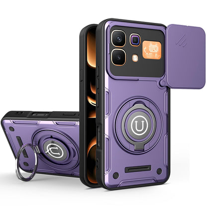 For Infinix Note 60 / Note 60 Pro 5G Sliding Camshield Holder Magnetic Phone Case - Purple - EDA009470707C