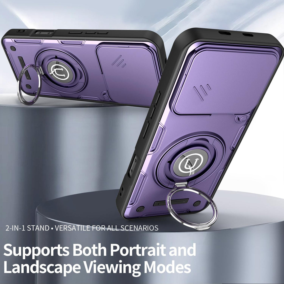 For Infinix Note 60 / Note 60 Pro 5G Sliding Camshield Holder Magnetic Phone Case - Purple - EDA009470707C