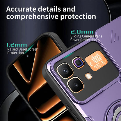 For Infinix Note 60 / Note 60 Pro 5G Sliding Camshield Holder Magnetic Phone Case - Red - EDA009470707E