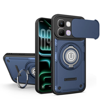 For Infinix Note Edge 5G Sliding Camshield Holder Magnetic Phone Case - Royal Blue - EDA009470708B