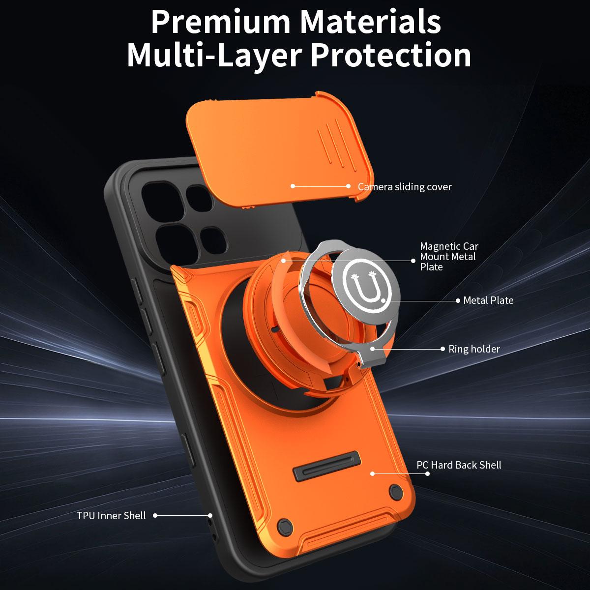 For Infinix Note Edge 5G Sliding Camshield Holder Magnetic Phone Case - Purple - EDA009470708C