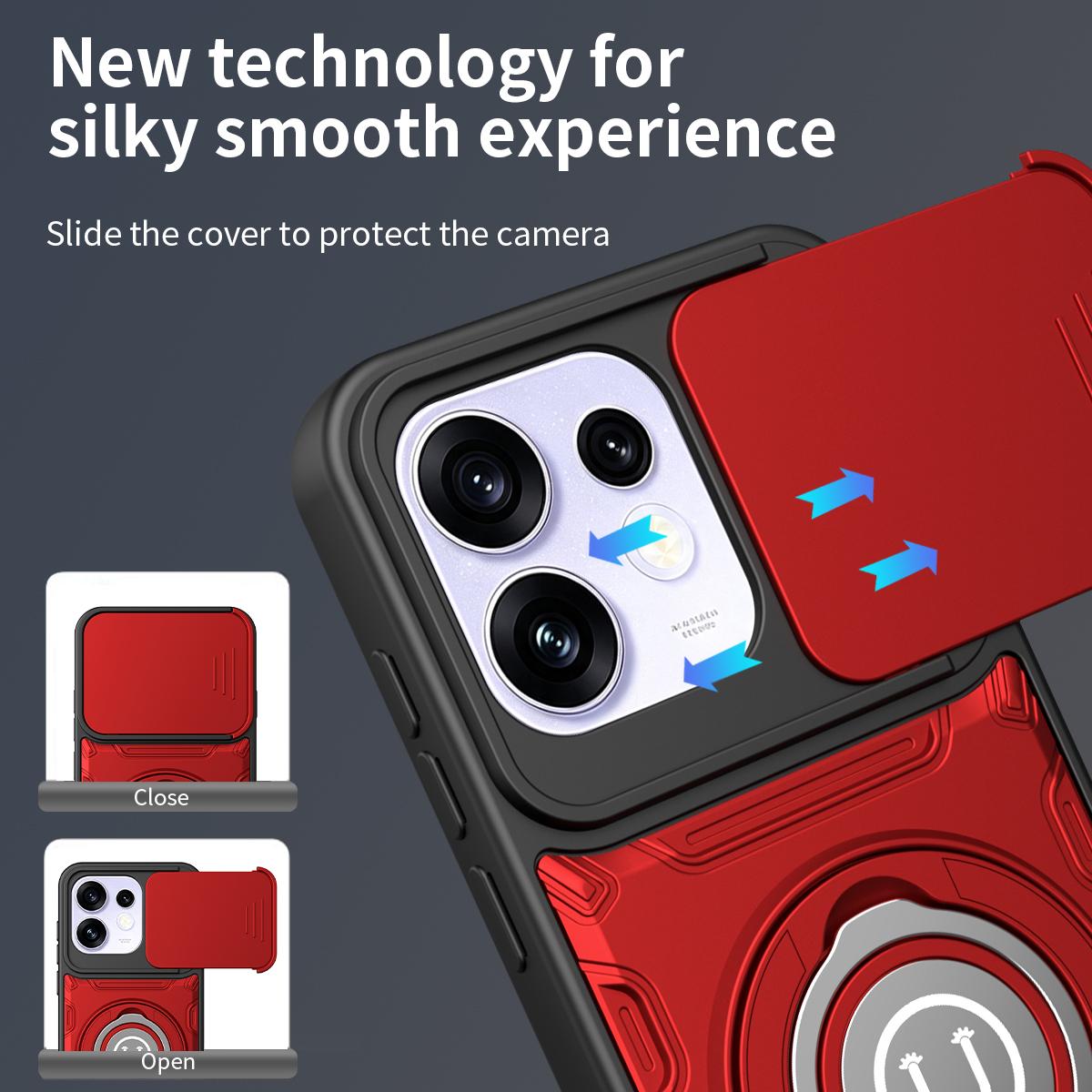 For OPPO Reno16 Pro 5G Global Sliding Camshield Holder Magnetic Phone Case - Royal Blue - EDA009470812B