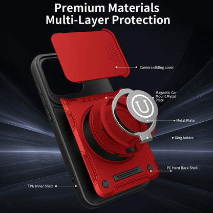 For OPPO Reno16 Pro 5G Global Sliding Camshield Holder Magnetic Phone Case - Royal Blue - EDA009470812B