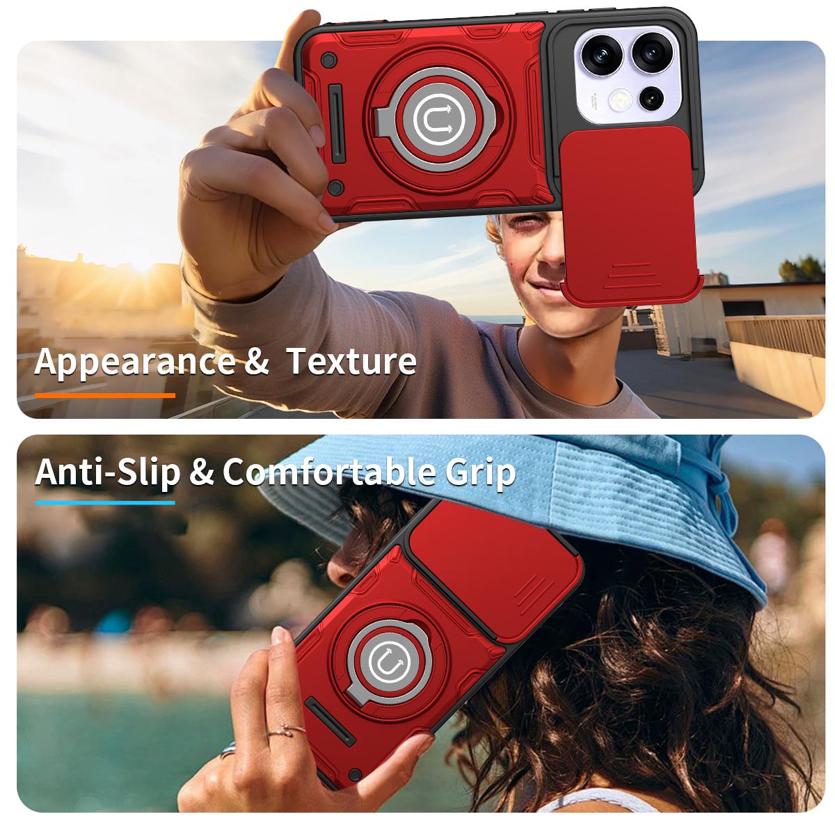 For OPPO Reno16 Pro 5G Global Sliding Camshield Holder Magnetic Phone Case - Royal Blue - EDA009470812B