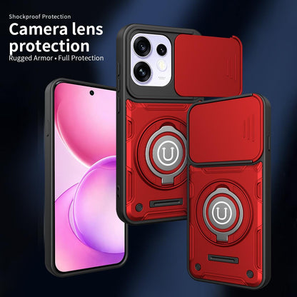 For OPPO Reno16 Pro 5G Global Sliding Camshield Holder Magnetic Phone Case - Purple - EDA009470812C