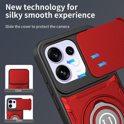 For OPPO Reno16 Pro 5G Global Sliding Camshield Holder Magnetic Phone Case - Purple - EDA009470812C