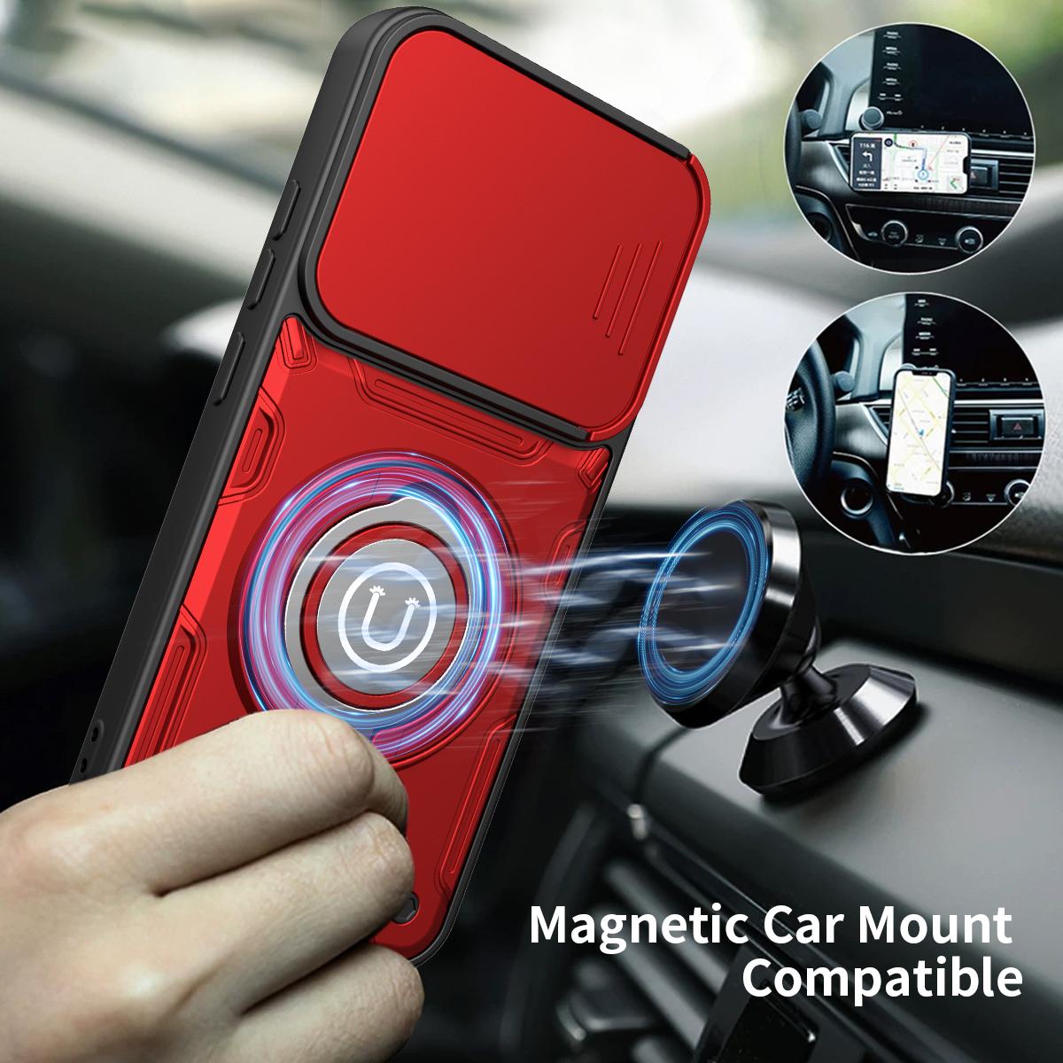 For OPPO Reno16 Pro 5G Global Sliding Camshield Holder Magnetic Phone Case - Purple - EDA009470812C