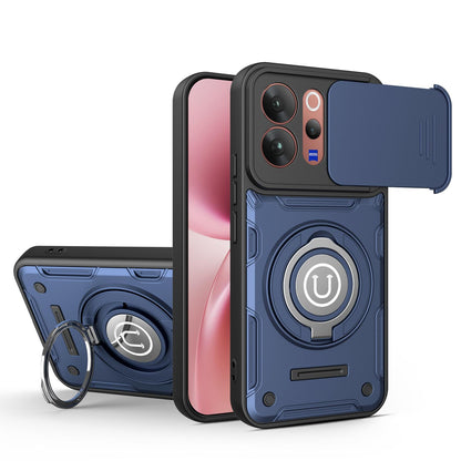 For vivo V70 / V70 Elite / S50 5G Sliding Camshield Holder Magnetic Phone Case - Royal Blue - EDA009471111B