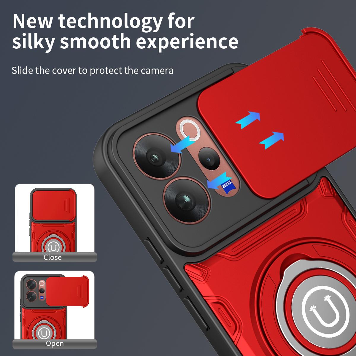 For vivo V70 / V70 Elite / S50 5G Sliding Camshield Holder Magnetic Phone Case - Purple - EDA009471111C