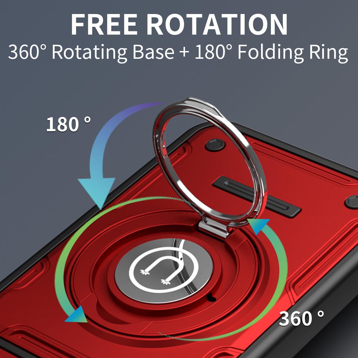For vivo V70 / V70 Elite / S50 5G Sliding Camshield Holder Magnetic Phone Case - Red - EDA009471111E