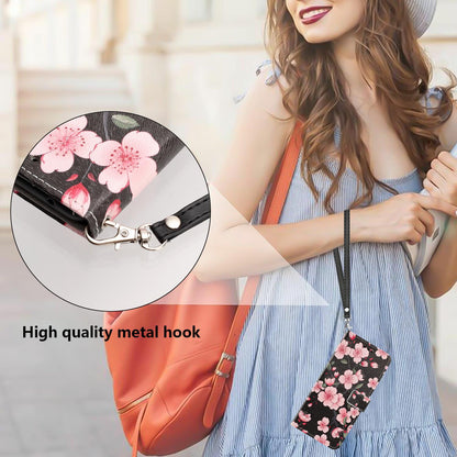 For Xiaomi 17T Pro 5G Painted Pattern Vegan Leather Phone Case with Strap - Sakura - EDA009475225E