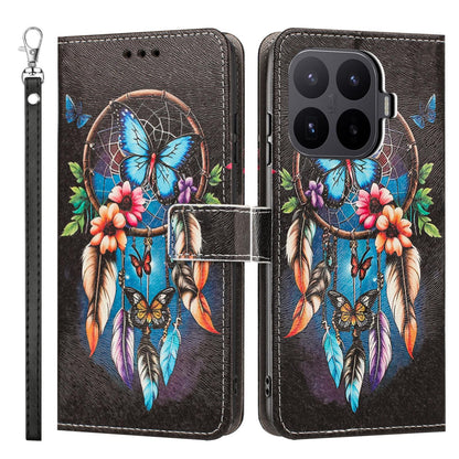 For Xiaomi 17T Pro 5G Painted Pattern Vegan Leather Phone Case with Strap - Dreamcatcher - EDA009475225G