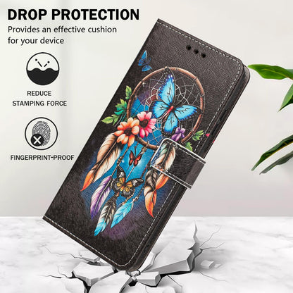 For Xiaomi 17T Pro 5G Painted Pattern Vegan Leather Phone Case with Strap - Dreamcatcher - EDA009475225G