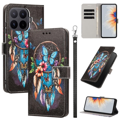 For Xiaomi 17T 5G Painted Pattern Vegan Leather Phone Case with Strap - Dreamcatcher - EDA009475226G