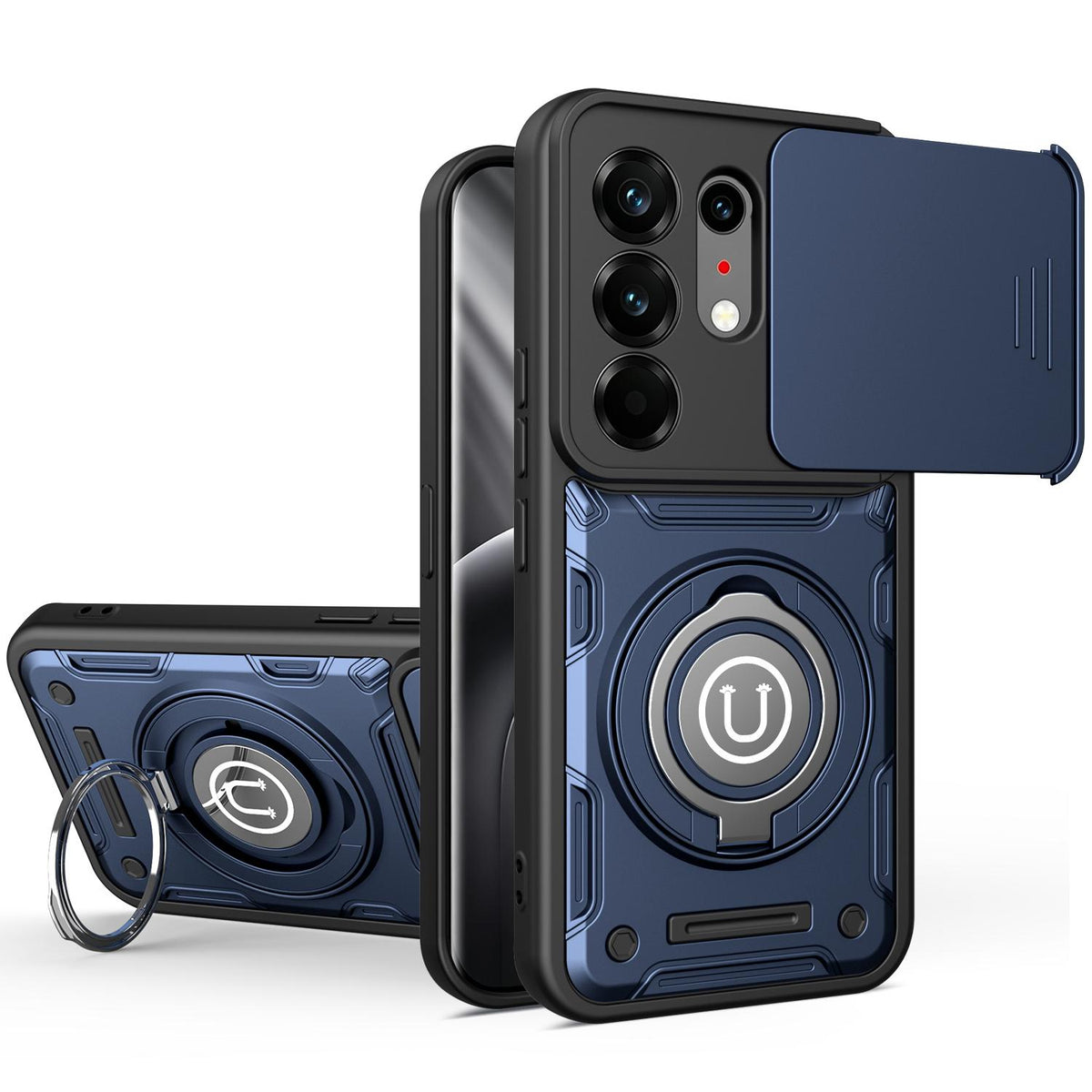 For Tecno Camon 50 Pro 4G / 50 Ultra 5G Sliding Camshield Holder Magnetic Phone Case - Royal Blue - EDA009484613B