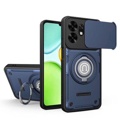 For Honor X6d 5G Sliding Camshield Holder Magnetic Phone Case - Royal Blue - EDA009485114B
