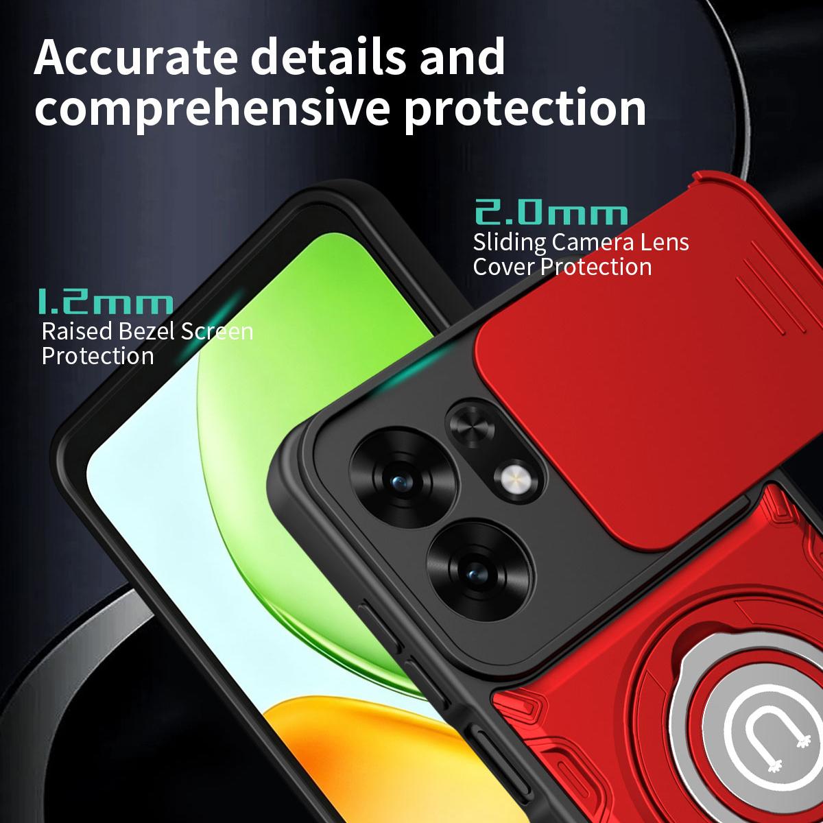 For Honor X6d 5G Sliding Camshield Holder Magnetic Phone Case - Royal Blue - EDA009485114B