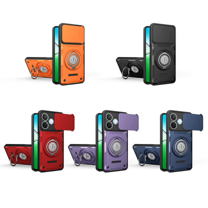 For Honor X8d 4G Sliding Camshield Holder Magnetic Phone Case - Royal Blue - EDA009485115B