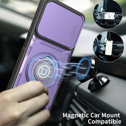 For Redmi Turbo 5 / Xiaomi Poco X8 Pro 5G Sliding Camshield Holder Magnetic Phone Case - Red - EDA009489111E