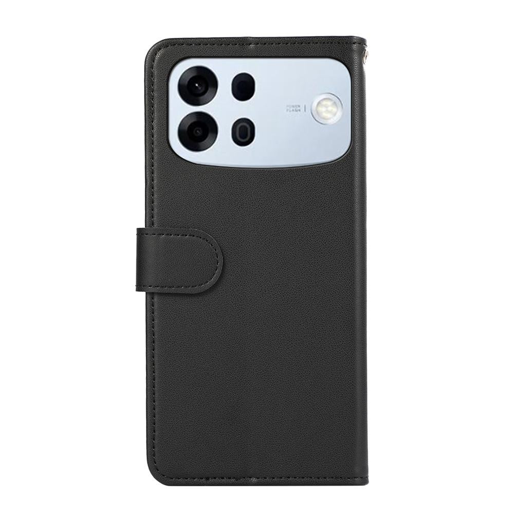 For OPPO A7 Pro Max 5G ABEEL Delicate Texture Splicing RFID Leather Phone Case(Black)
