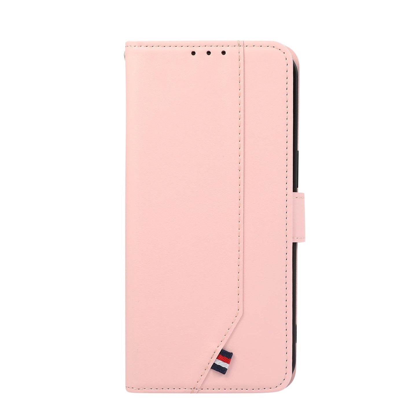 For OPPO A7 Pro Max 5G ABEEL Delicate Texture Splicing RFID Leather Phone Case(Pink)