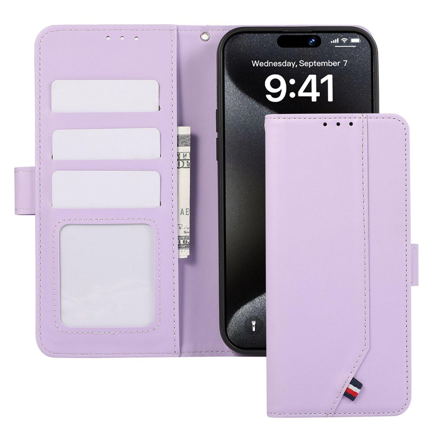 For OPPO A7 Pro Max 5G ABEEL Delicate Texture Splicing RFID Leather Phone Case(Purple)