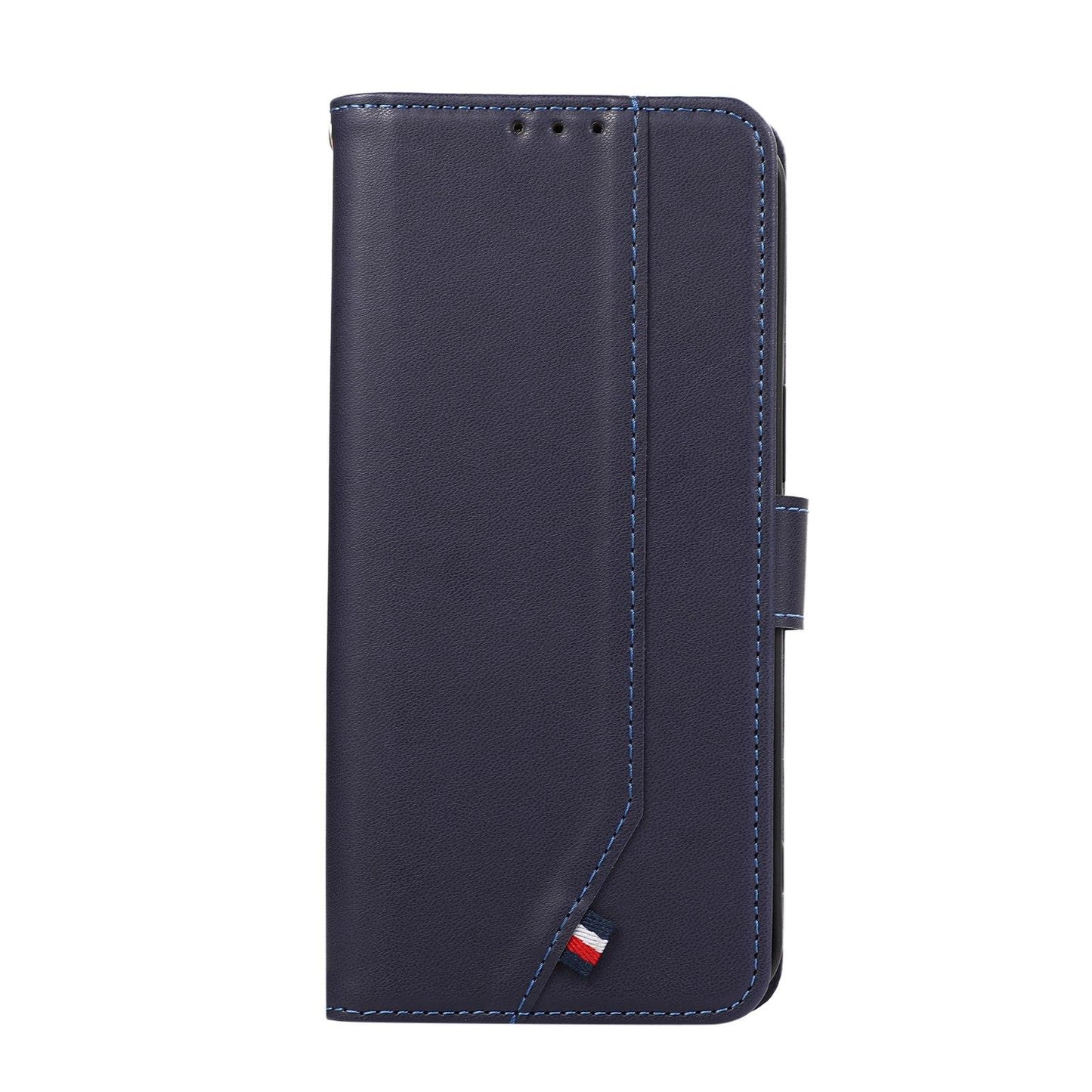 For OPPO A7 Pro Max 5G ABEEL Delicate Texture Splicing RFID Leather Phone Case(Blue)