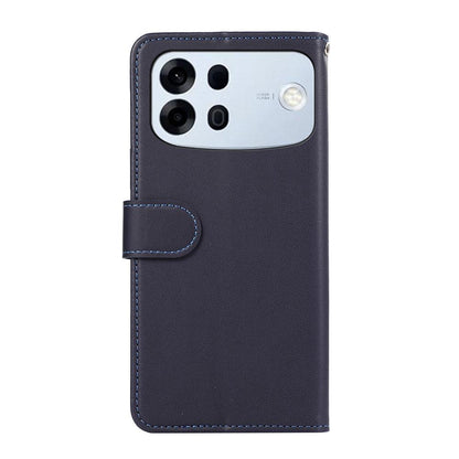 For OPPO A7 Pro Max 5G ABEEL Delicate Texture Splicing RFID Leather Phone Case(Blue)