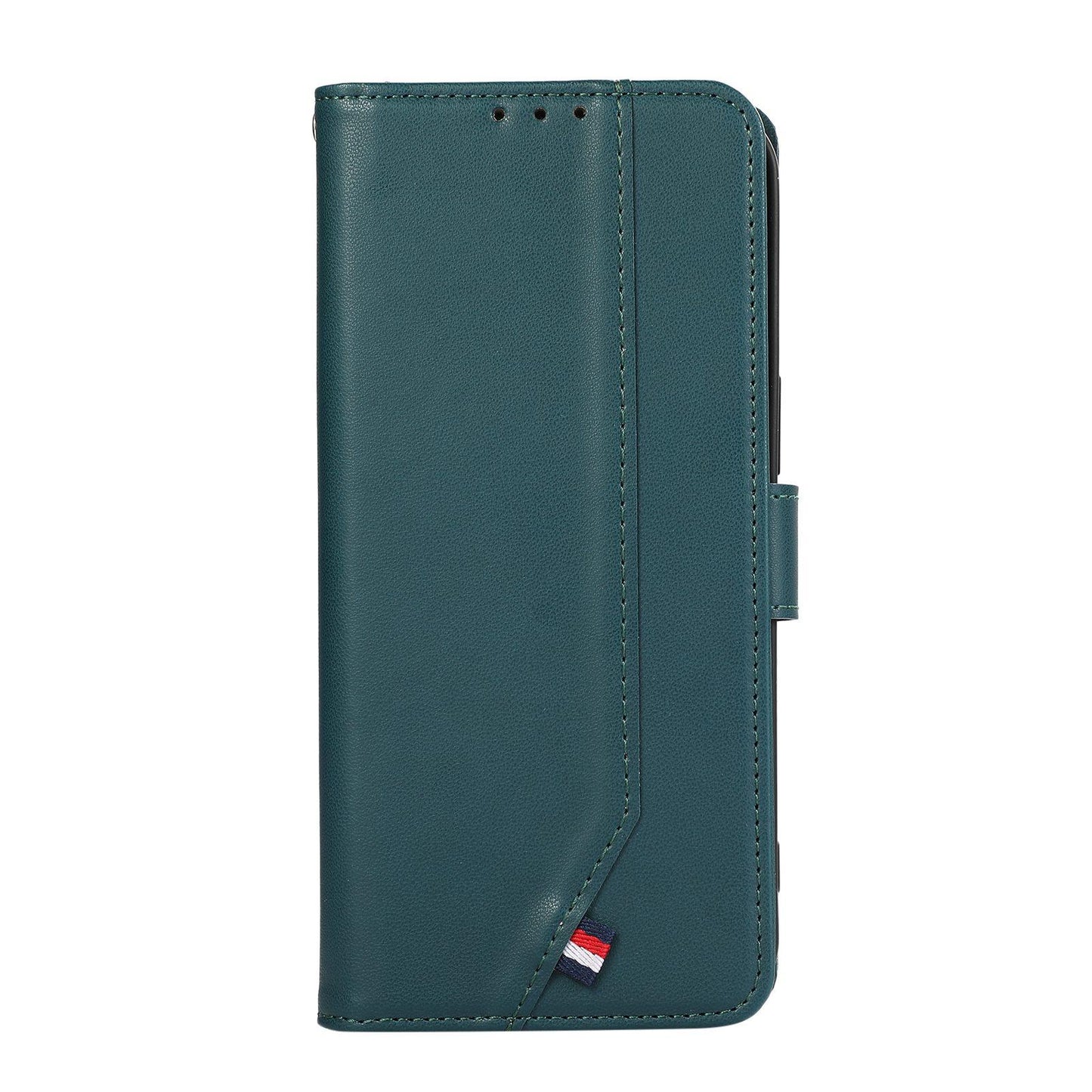 For OPPO A7 Pro Max 5G ABEEL Delicate Texture Splicing RFID Leather Phone Case(Green)