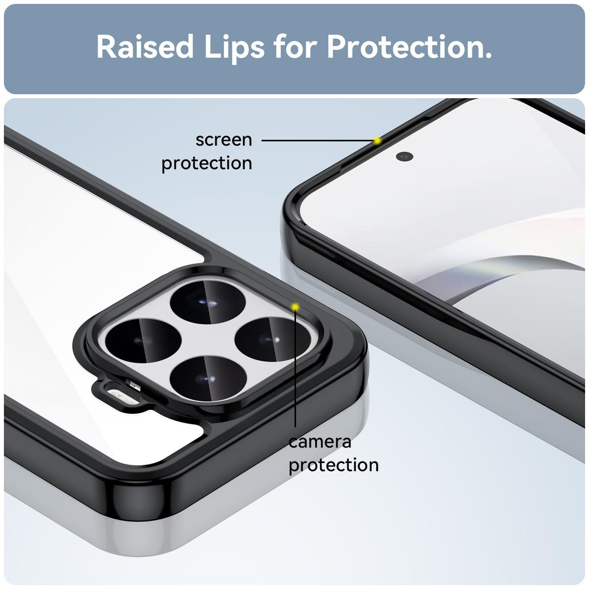 For Xiaomi 17T 5G WANLONFENG Electroplated Buttons TPU Acrylic Phone Case with Screen Protector - Transparent - EDA009509807B