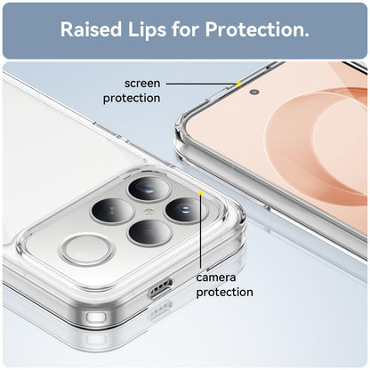 For Redmi K90 Pro Max / Poco F8 Ultra WANLONFENG Electroplated Buttons TPU Acrylic Phone Case with Screen Protector(Black)