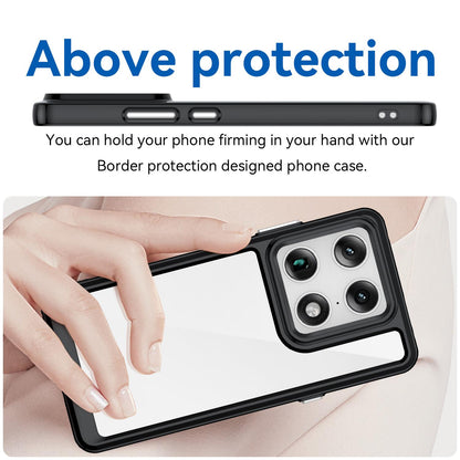 For Motorola Signature 5G WANLONFENG Electroplated Buttons TPU Acrylic Phone Case with Screen Protector - Transparent - EDA009510304B