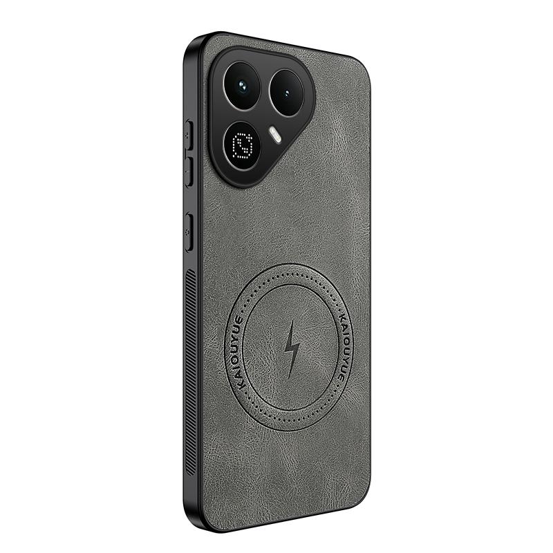 For Tecno Pova 8 5G WANLONFENG SD Series Nappa Texture Magnetic Phone Case(Grey)