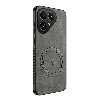 For Tecno Pova 8 5G WANLONFENG SD Series Nappa Texture Magnetic Phone Case(Grey)