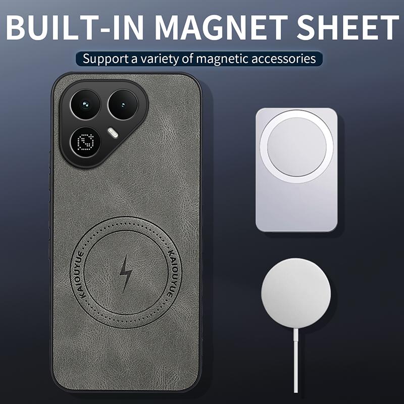 For Tecno Pova 8 5G WANLONFENG SD Series Nappa Texture Magnetic Phone Case(Grey)