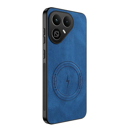 For Tecno Pova 8 5G WANLONFENG SD Series Nappa Texture Magnetic Phone Case(Blue)