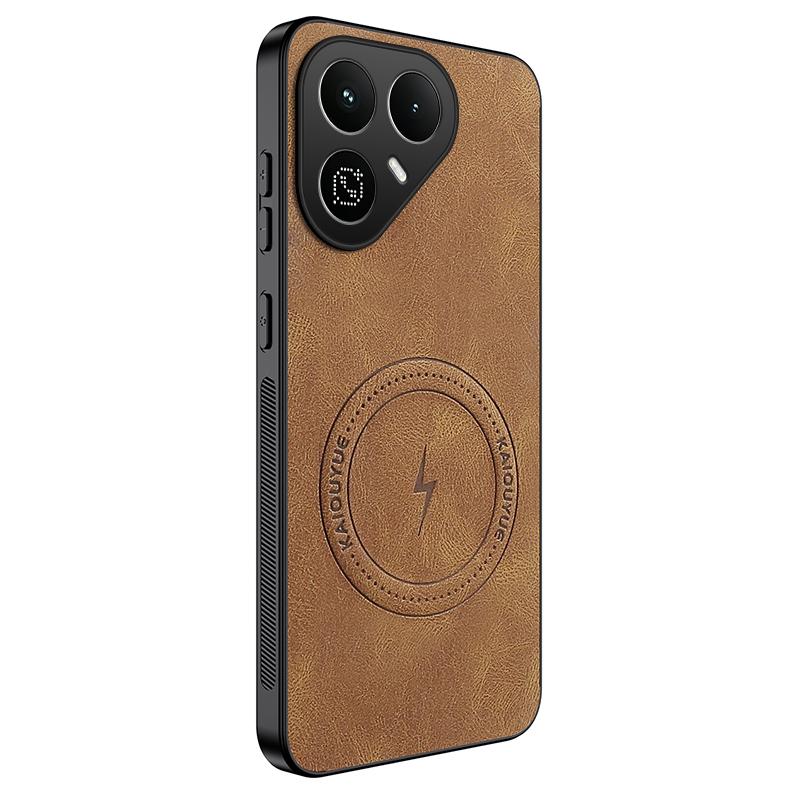 For Tecno Pova 8 5G WANLONFENG SD Series Nappa Texture Magnetic Phone Case(Brown)