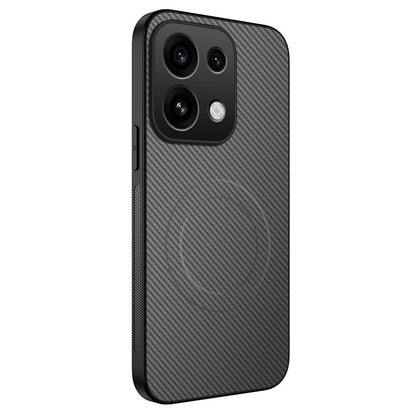 For OPPO Reno16 F / Reno16 FS 5G WANLONFENG TQ Series Magnetic Carbon Fiber Texture PC Hybrid TPU Phone Case - Grey - EDA009515403B