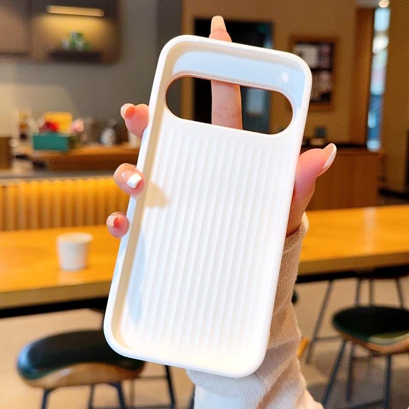 For Google Pixel 11 Metal Camera Lens Frame Buttons Vegan Leather Phone Case(Orange)