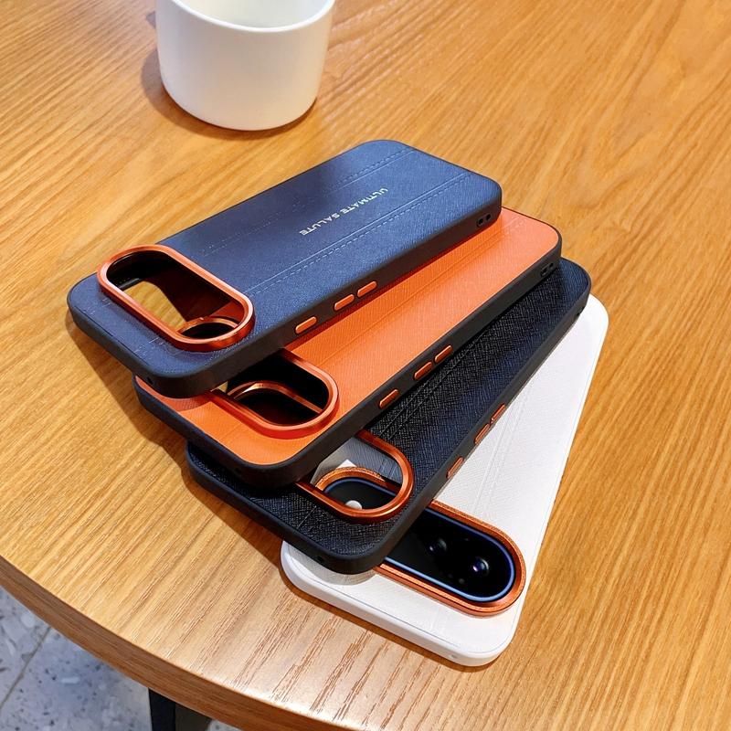 For Google Pixel 11 Pro Metal Camera Lens Frame Buttons Vegan Leather Phone Case(Blue)