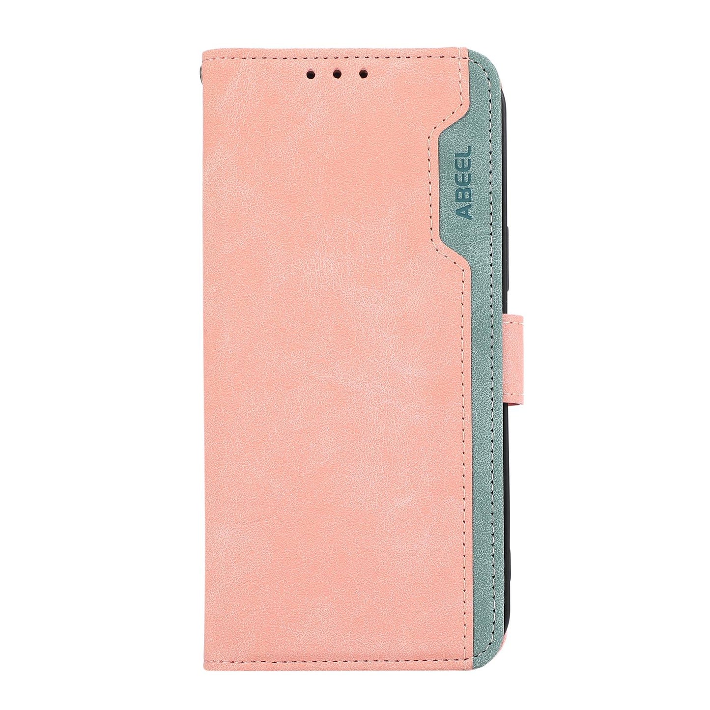 For OPPO A7 Pro Max 5G ABEEL Frosted Magnetic RFID Leather Phone Case(Pink)