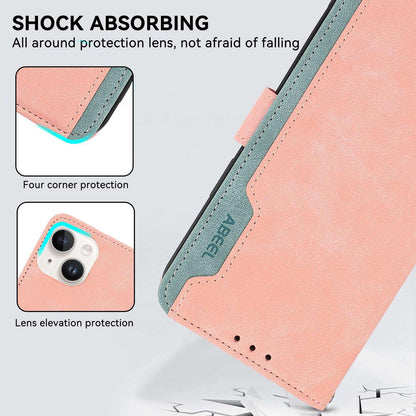 For OPPO A7 Pro Max 5G ABEEL Frosted Magnetic RFID Leather Phone Case(Pink)